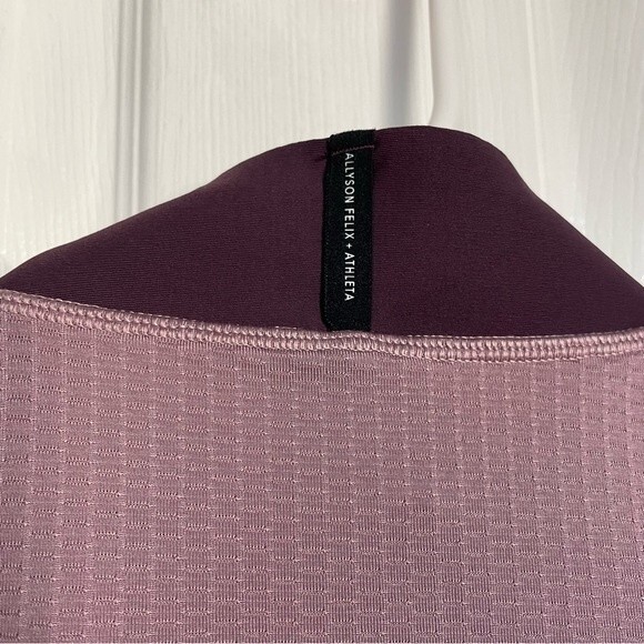 Athleta x Allyson Felix Legend Zip up Sports Bra size Medium purple pink - Picture 6 of 8